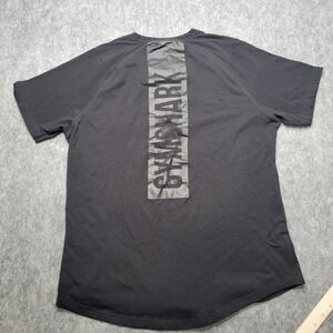 Gymshark Mens Black Short Sleeve Spell Out Logo Muscle Fit T Shirt A1A6C Size M